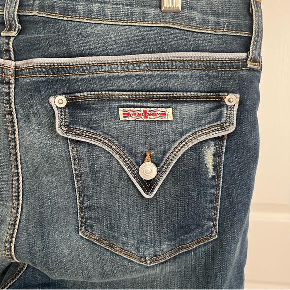 Hudson Dakota Piped Detail Super Skinny Denim Jeans Womens Sz 32 - Picture 7 of 16